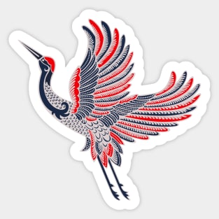 Crane Takes Flight Sticker